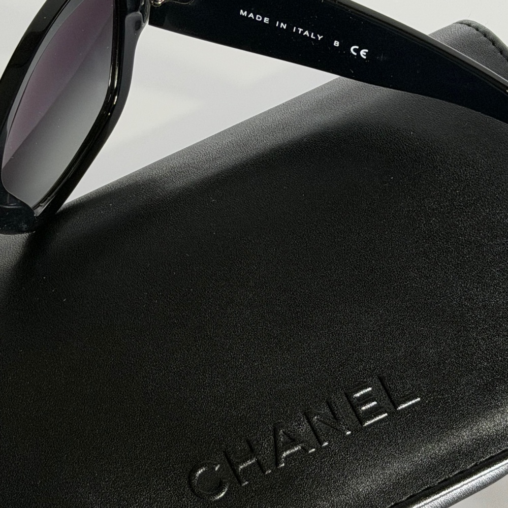 Chanel 5421-B Crystal CC Sunglasses – Black - Picture 10 of 12